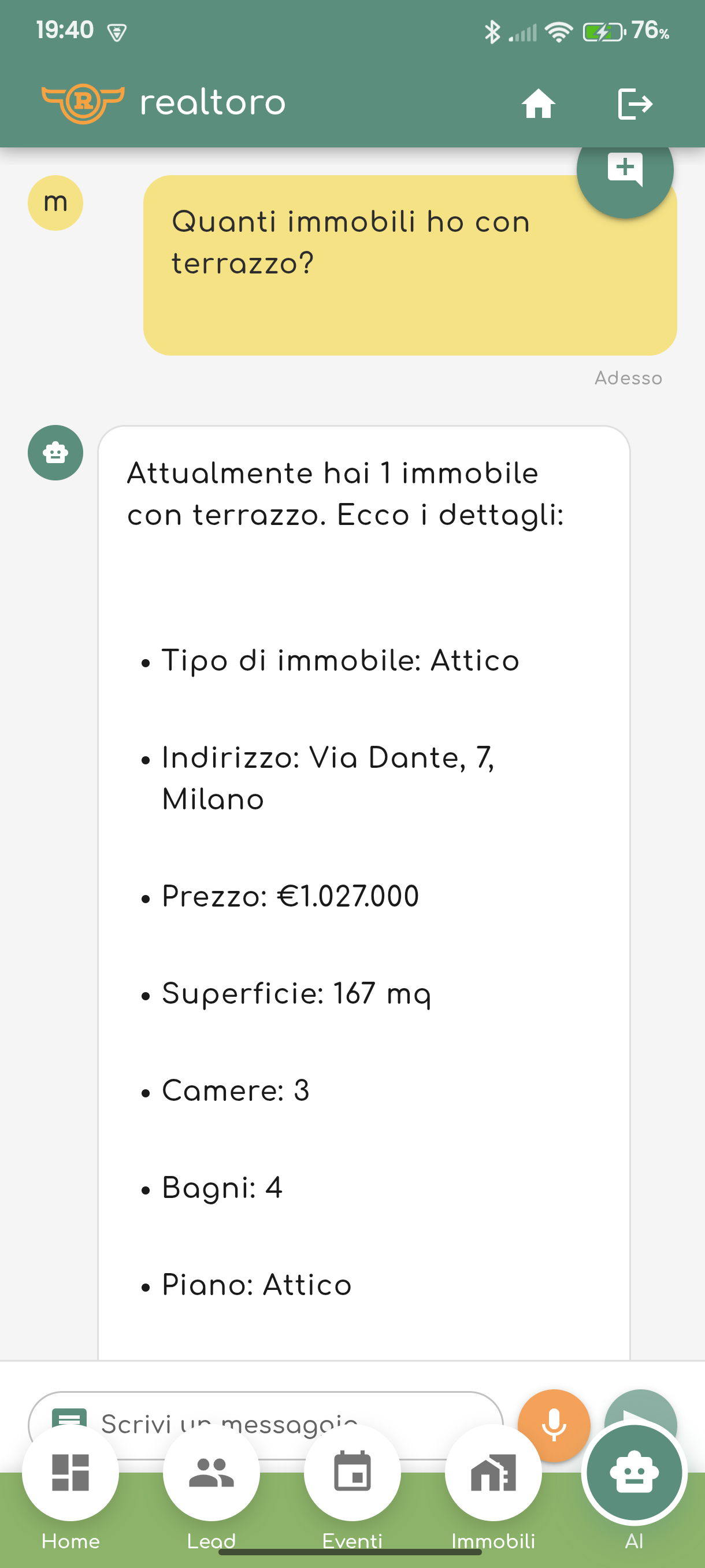 RealtorOrganizer Chat