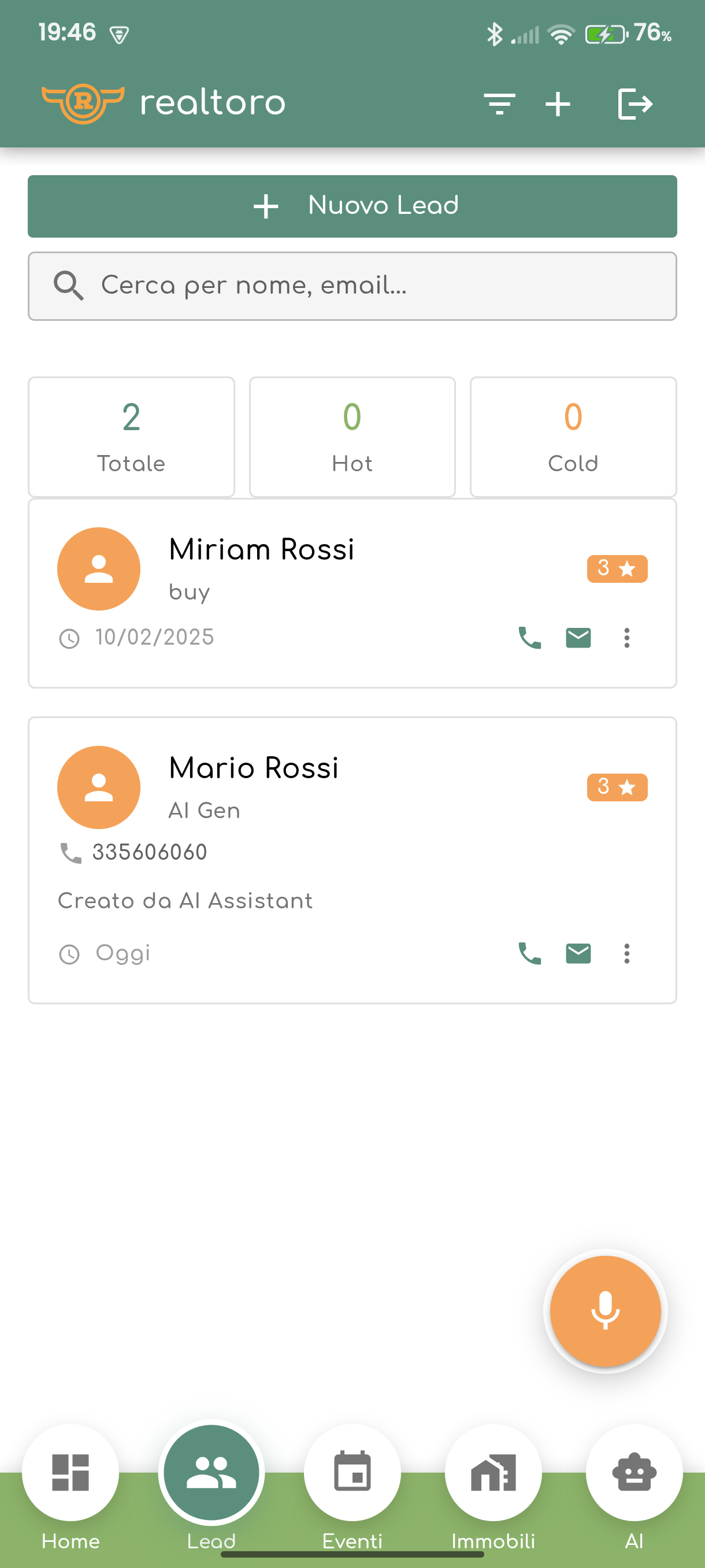 RealtorOrganizer Leads